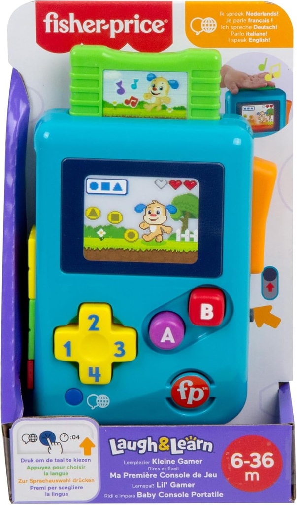 Fisher-Price Spielekonsole mit Licht + Sound 16,5x20cm (Sprache: Griechisch)