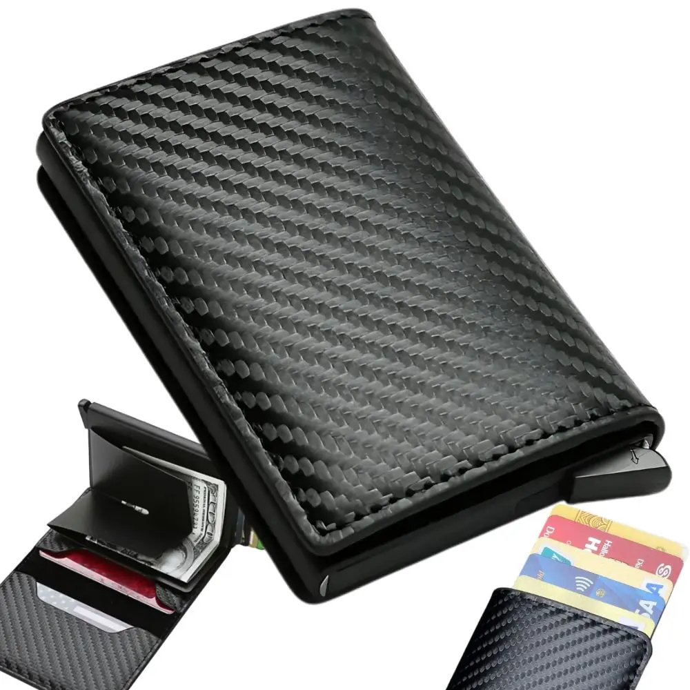 STORAGE BAG (Meeste rfid vargusevastane rahakott must kaartidele pangatähtedele ökonahk)